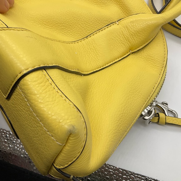 COACH BLEECKER MINI PRESTON LEMON YELLOW PEBBLED LEATHER SATCHEL - Picture 9 of 12